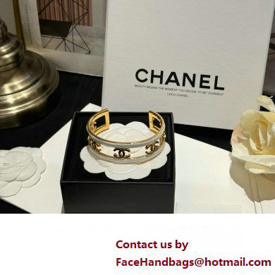 chanel Metal Gold, White  &  Black CUFF ABC985 2024